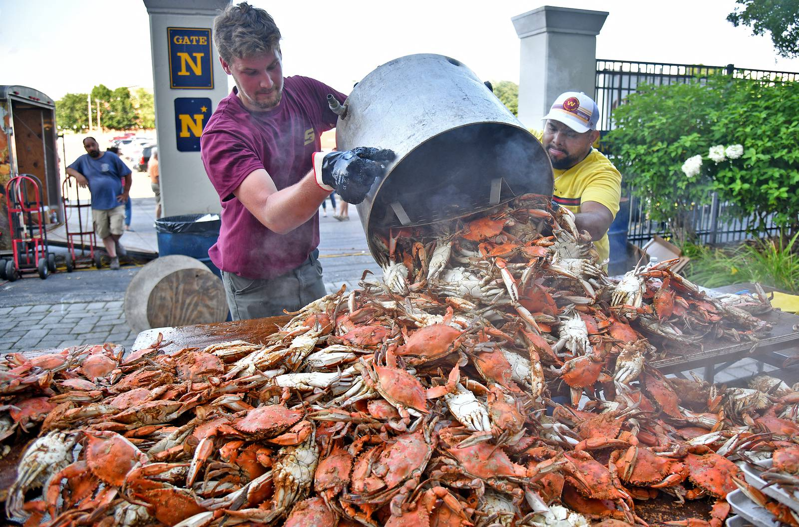 crab dumping